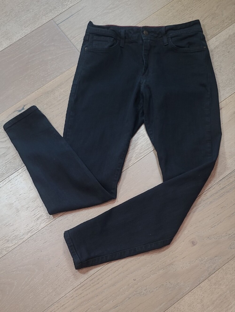 Fran Denim Jeans Women's sz 29 Julie Black High Rise Skinny Leg Denim
